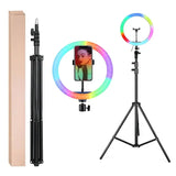 Lámpara de Anillo de 12" RGB MJ30 con Pedestal 4