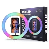 Lámpara de Anillo de 12" RGB MJ30 con Pedestal 3