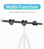 Barra Transversal con 4 Cabezas para Tripié