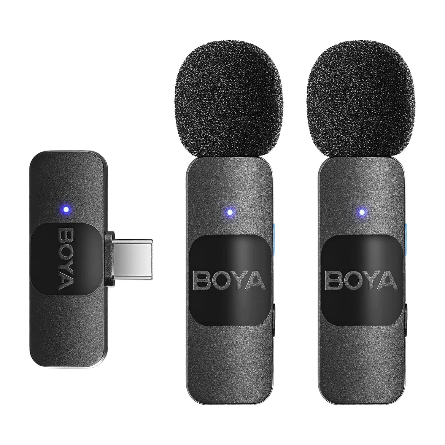 Micrófono Lavalier Dual Boya BY-V20 USB-C Android