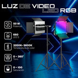 Kit de 2 lámpara Neewer LED- 660 RGB Pro II pedestales y Estuche Neewer 2