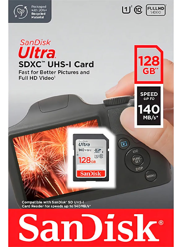 Tarjeta SanDisk Ultra SDXC de 128GB 140MB/s