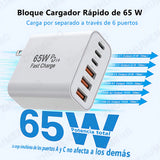 Adaptador Cargador 65W Super Fast (USB-C 3, USB-A Port 3) 2