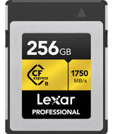 Tarjeta Cfexpress Typo B Lexar Profesional Serie Oro de 256GB 1750MBs 3