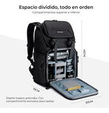 Mochila 25L K&F Concept Negro KF13.098V2 con funda impermeable 2