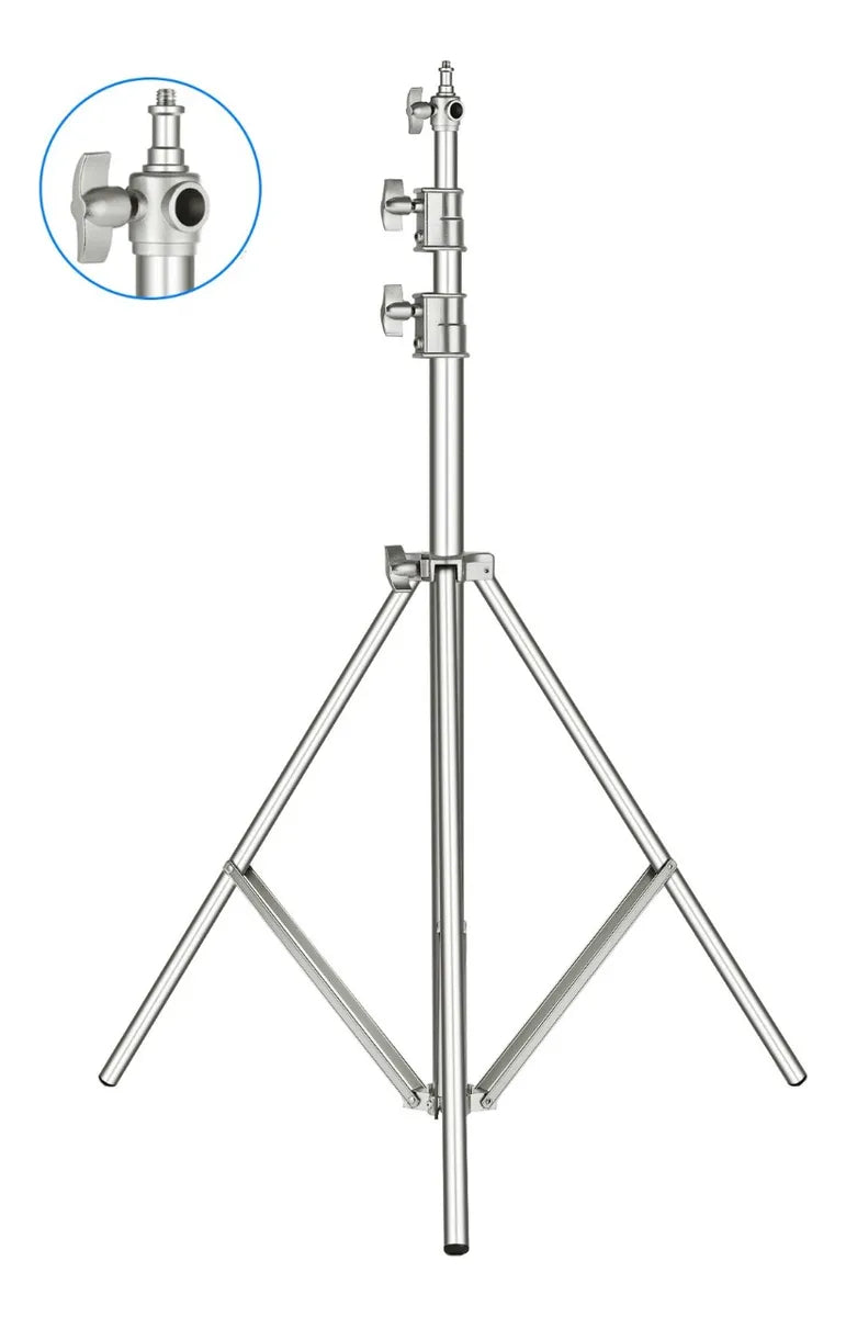 Pedestal para lámpara Neewer 3 mts plateado Heavy Duty