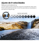 filtro ND K&F ANEO CONCEPT ND2-ND400 con atenuador vaiable 55 mm 4