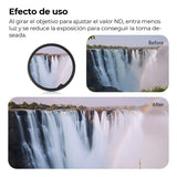 filtro ND K&F ANEO CONCEPT ND2-ND400 con atenuador vaiable 55 mm 5