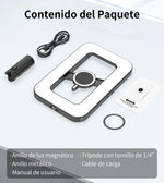 Kit VideoRig con lámpara 448 RGB Led Magnético con Minitripié