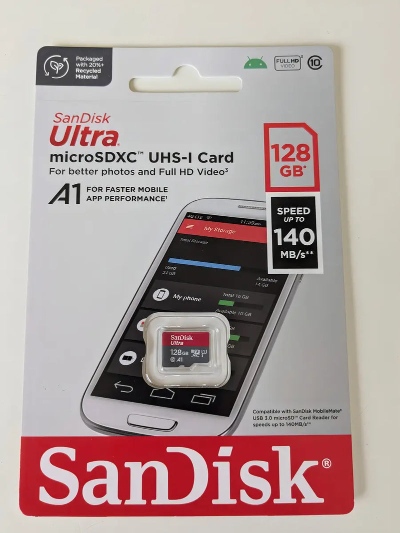 Tarjeta SanDisk Ultra microSDHC de 128GB 140MB/s