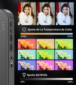 Kit VideoRig con lámpara 448 RGB Led Magnético con Minitripié