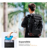 Mochila 25L K&F Concept Negro KF13.098V2 con funda impermeable 4