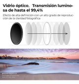 filtro ND K&F ANEO CONCEPT ND2-ND400 con atenuador vaiable 55 mm 7