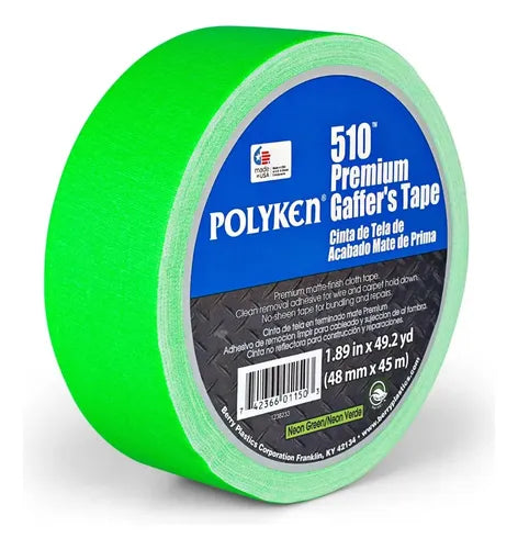 Cinta Gaffer Polyken Verde Flourescente de 2"x 55" yds.