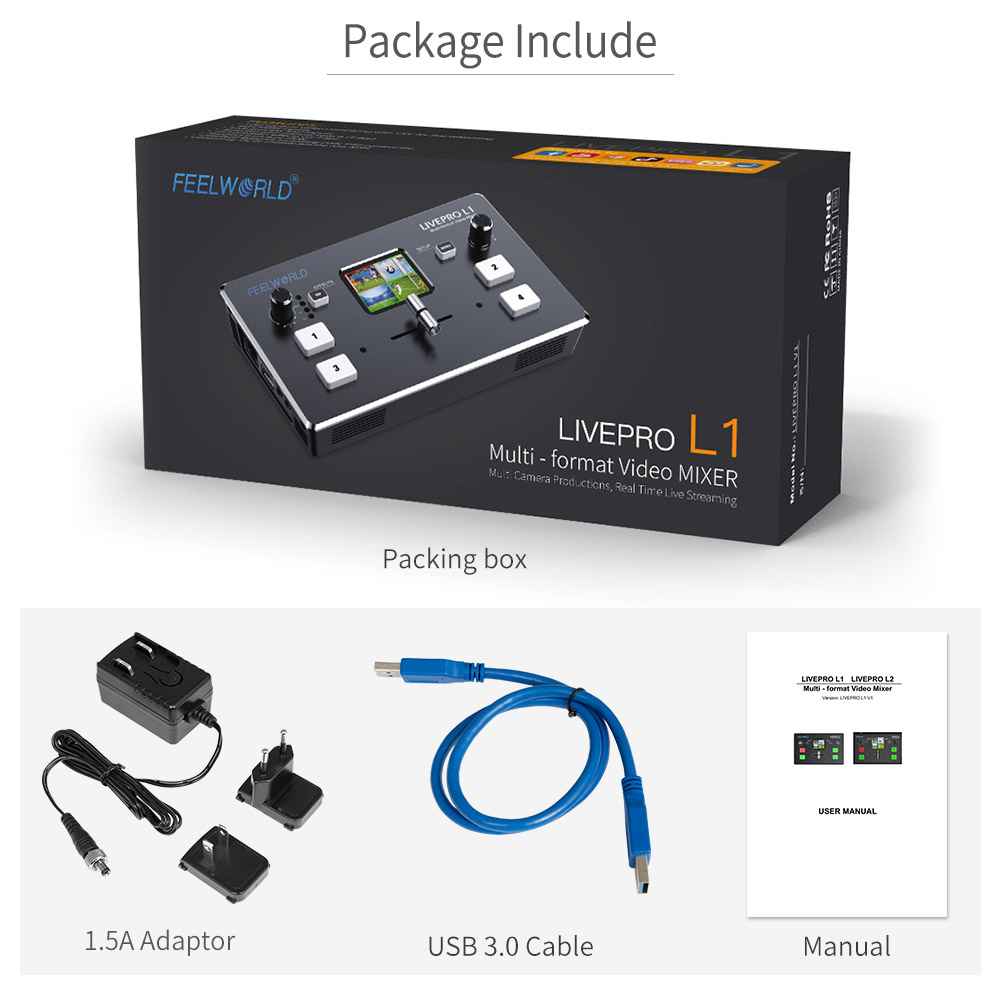 Switcher para Streaming FeelWorld LIVEPRO L1 V1