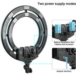 Lámpara de Anillo Doble RGB GVM Ring-18