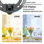 Lámpara de Anillo Doble RGB GVM Ring-18