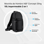 Mochila de Hombro K&F Concept Sling 10L 2 en 1 Impermeable