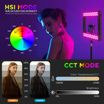 Kit VideoRig con lámpara RGB Neewer 10100582 con 2 baterías y cargador doble