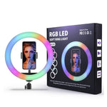 Lámpara de Anillo de 10" RGB MJ26 con tripiél