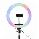 Lámpara de Anillo de 10" RGB MJ26 con tripiél 2