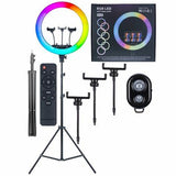 Lámpara de Anillo de 18" RGB MJ18 con Pedestal 1