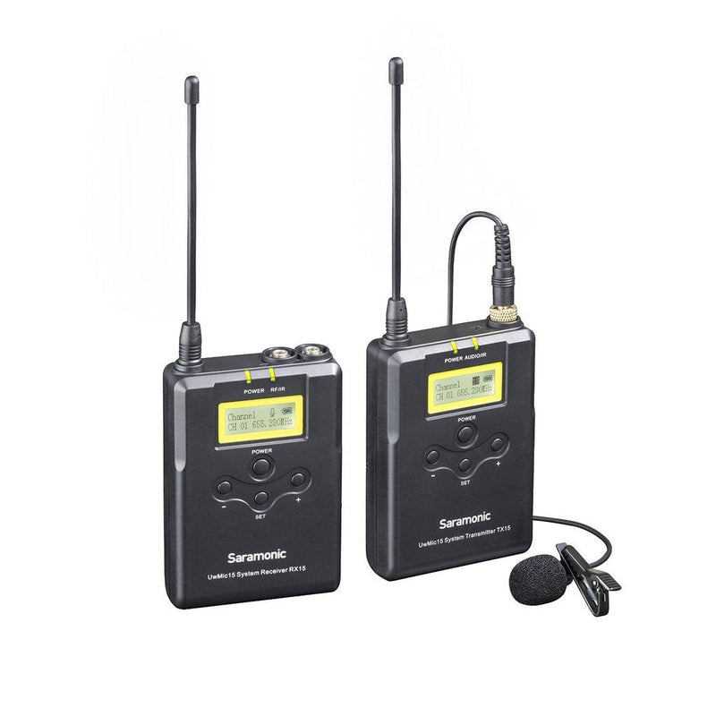 Micrófono Lavalier Inalámbrico Saramonic UwMic15 RX15+TX15