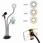 Soporte con lámpara, para Celular y micrófono Top ZJ312