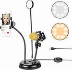 Soporte con Lámpara para Celular Neewer con Filtro Anti-Pop