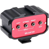 Adaptador de Audio Saramonic SR-AX100 3.5mm a XLR para DSLR 4