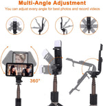 Minitripié y Selfie Stick con lámpara Q03s