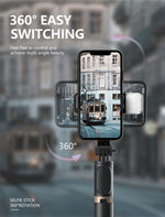 Minitripié y Selfie Stick con lámpara Q03s