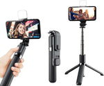 Minitripié y Selfie Stick con lámpara Q03s