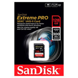 Tarjeta SanDisk Extreme PRO SDXC de 128GB 300MB/s 2