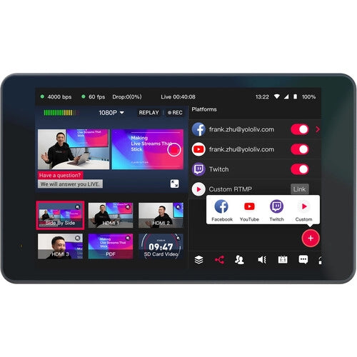 Dispositivo Portátil para Live Streaming Yololiv YoloBox Pro