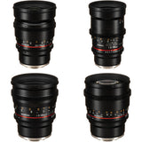 Kit de 4 Lentes Rokinon Cine DS Lens Montura Sony E (16mm, 35mm, 50mm y 85mm) 1