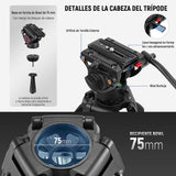 Tripié Neewer Professional TP74 8 Kgs 6
