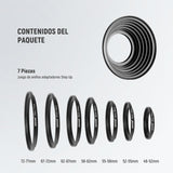 Anillo Adaptador Neewer 7 Piezas 49mm-77mm 2