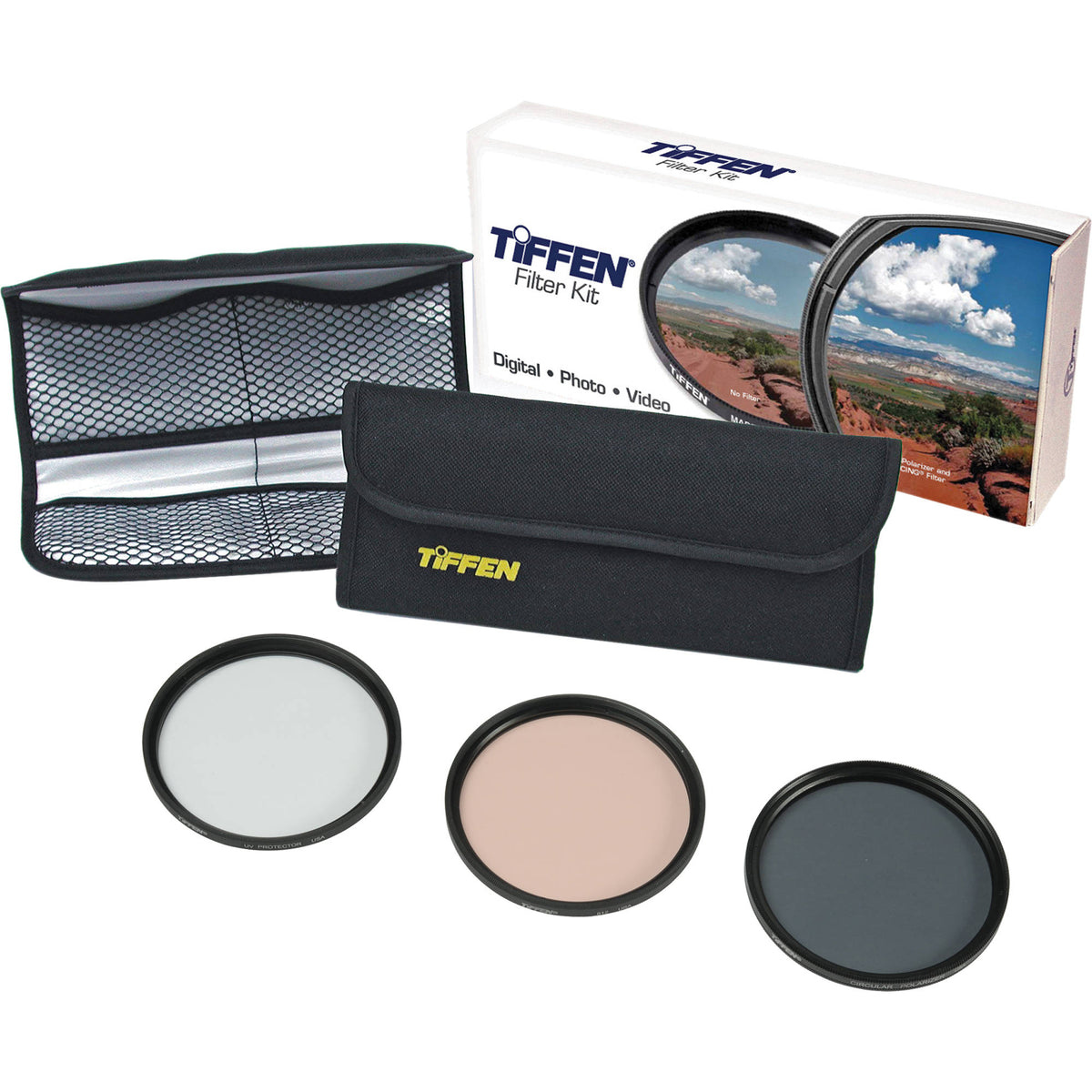 Kit de 3 Filtros Tiffen 62mm Photo Essentials 62TPK1