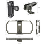 Kit Jaula para Smartphone SmallRig Metal 3155 con manerales laterales y superiores