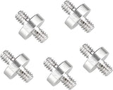 Adaptador de tornillo CAMVATE de doble extremo macho de 1/4"-20 macho a rosca macho de 1/4"-20 2