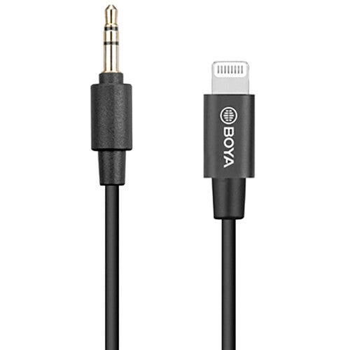 Cable Convertidor Boya BY-K1 3.5mm TRS (male) a Lightning (male)