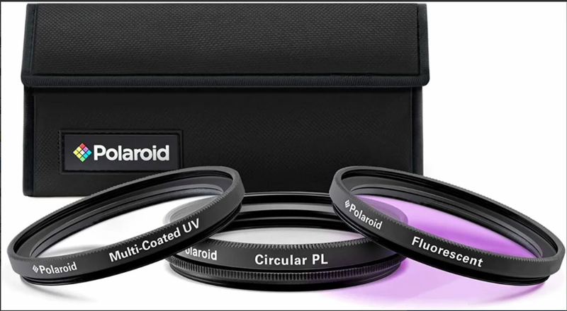 Kit de 3 Filtros Polaroid 72mm (UV, Circular Polarizado y Florescent)