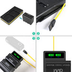 Kit de Cargador Doble y 2 baterías NPF-970 GVM VM-F970