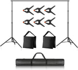Kit Portafondos Neewer 2.10 x 3 mts con 6 pinzas y 2 bolsas arena 1