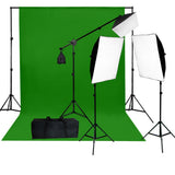 Kit Faithwinning VL-2057 PLUS: 2 Cajas Suavizadoras, 1 Lámpara Pelo, 3 Pedestales, Portafondos, Tela Chroma y Estuche 1