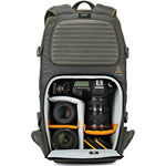 Estuche Lowepro Flipside Trek BP 350 AW Gris y Verde