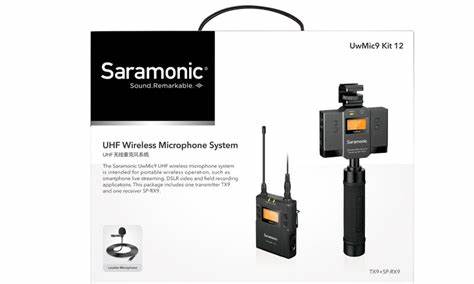 Micrófono Lavalier Inalámbrico Saramonic UwMic9 Kit12 para Smartphone