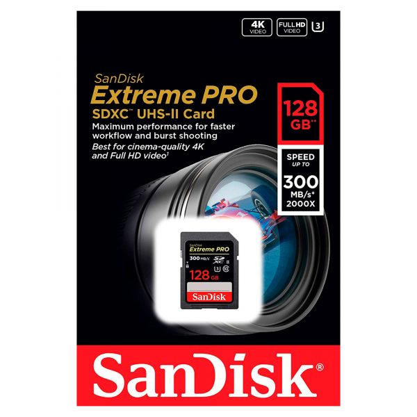 Tarjeta SanDisk Extreme PRO SDXC de 128GB 300MB/s – Videostaff