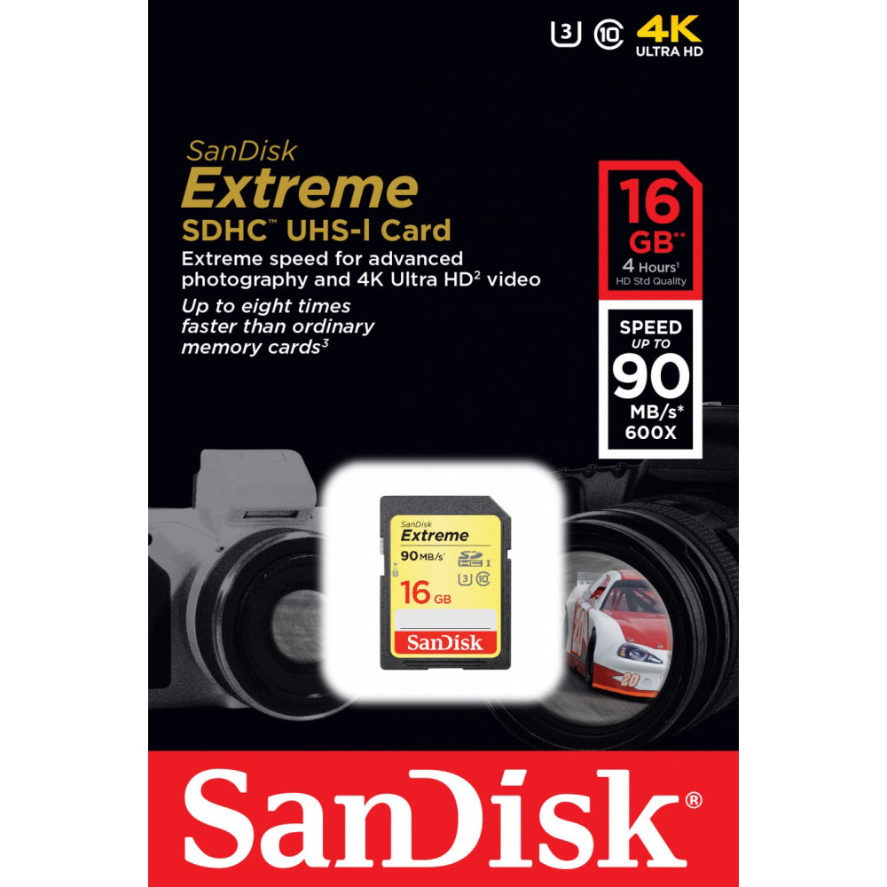 Tarjeta SanDisk Extreme SDHC de 16GB 90MB/s 600x